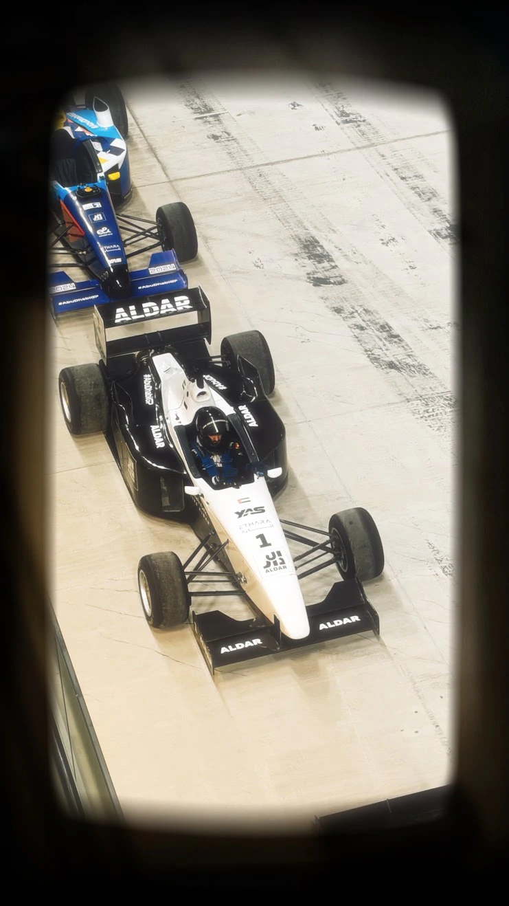 Formula car on track
